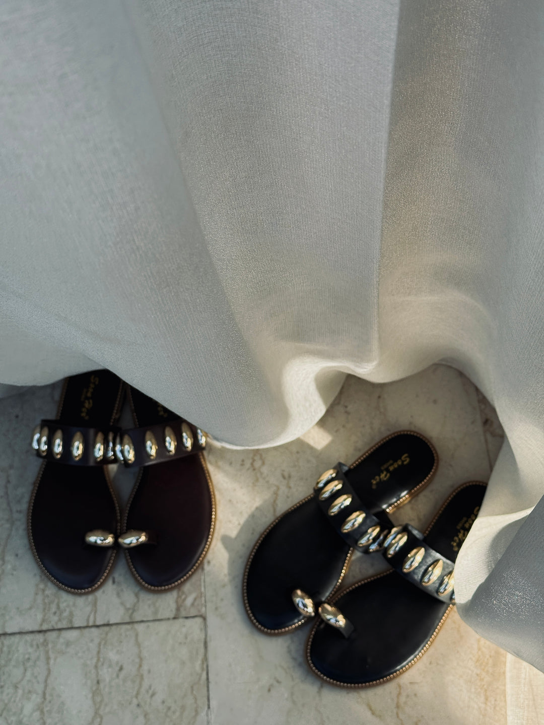 Claquette clouté Choco HXD-51