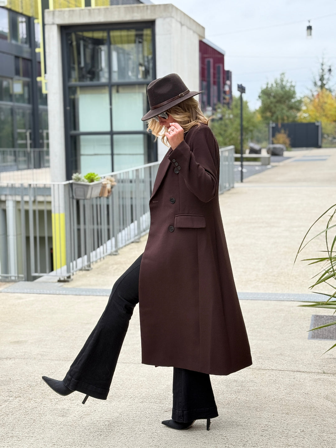 Manteau Blazer long Choco 2442