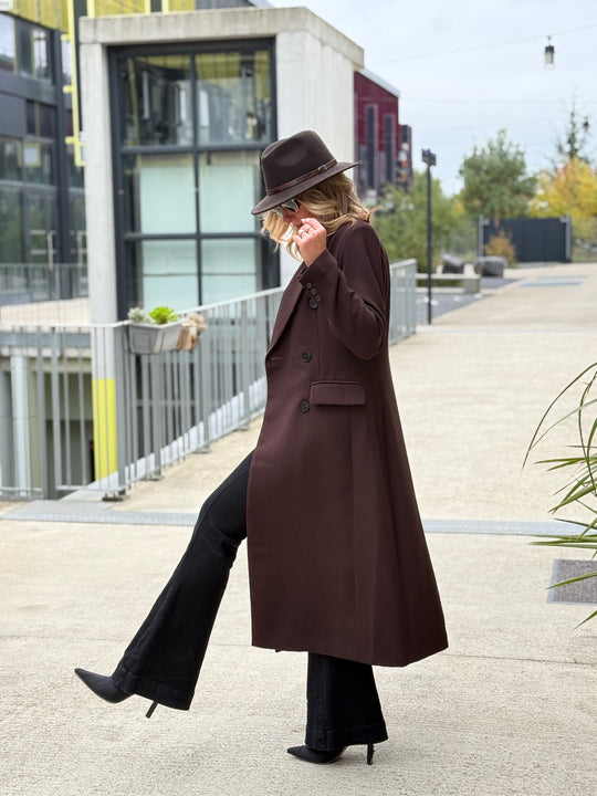 Manteau Blazer long Choco 2442
