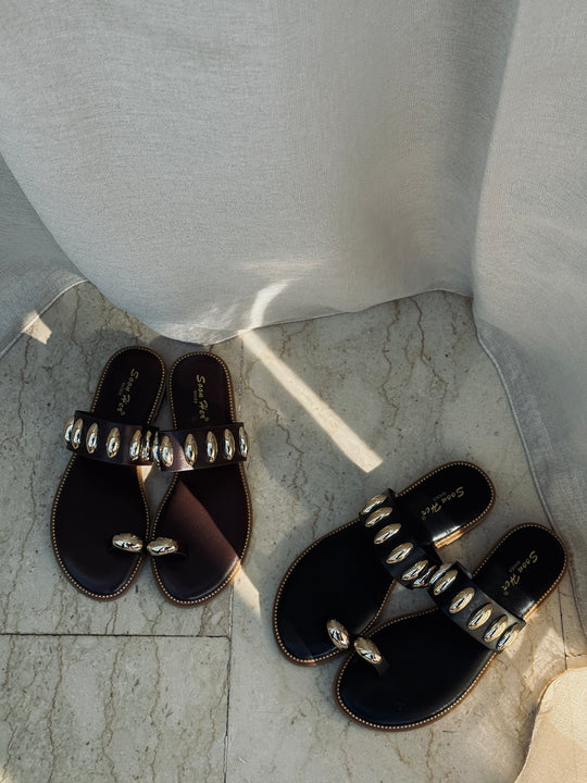 Claquette clouté Choco HXD-51