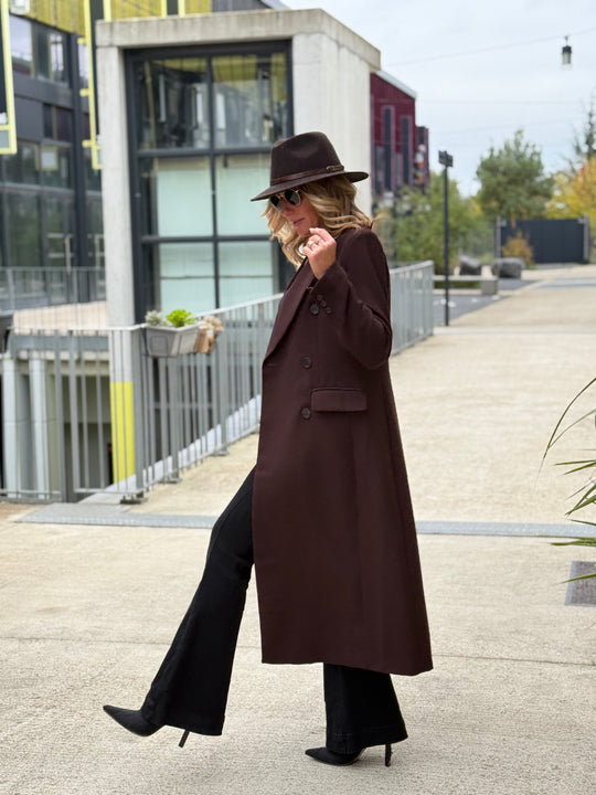Manteau Blazer long Choco 2442