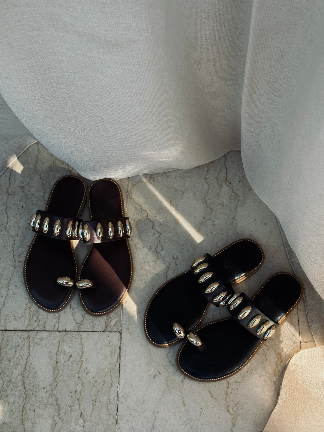 Claquette clouté Choco HXD-51