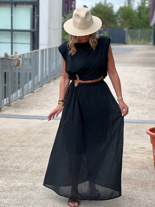 Ensemble noir coton 12412
