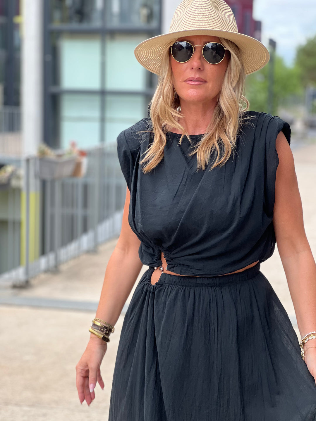 Ensemble noir coton 12412