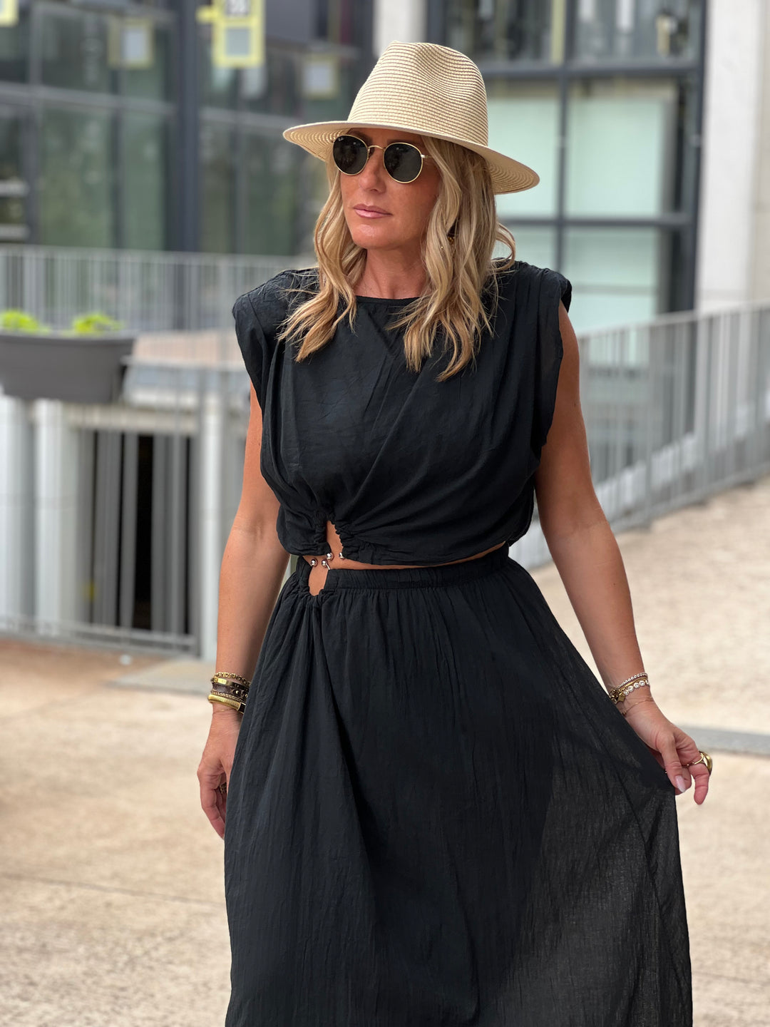 Ensemble noir coton 12412