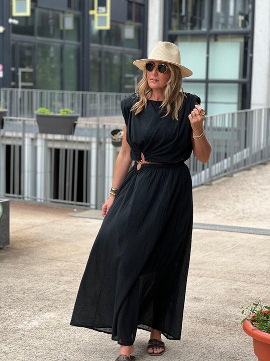 Ensemble noir coton 12412