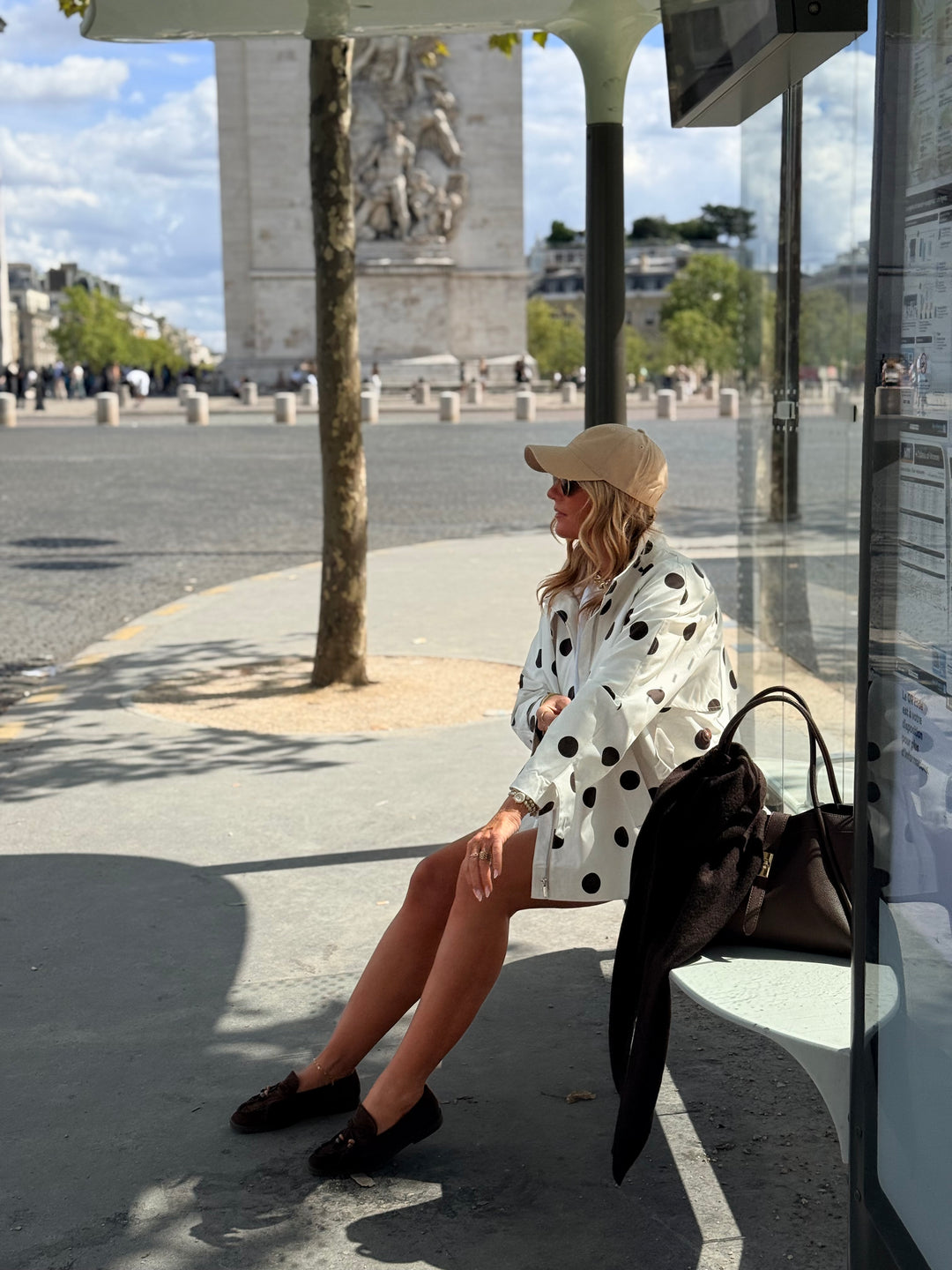Veste trench à pois choco H2031