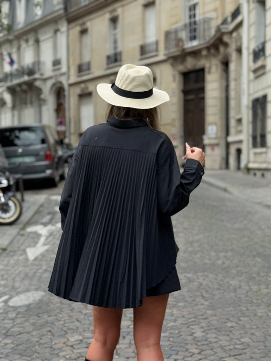 Chemise plissée manches longues 3083