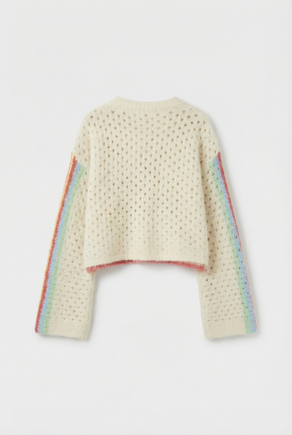 Pull gilet a crochet écru MD0029