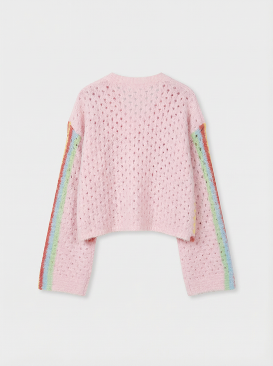 Pull gilet a crochet Rose MD0029