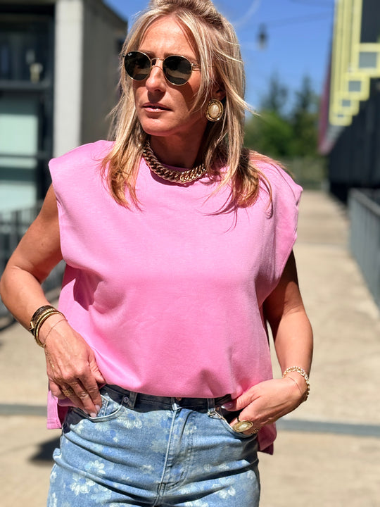 T-shirt epaulette ROSE ZC03