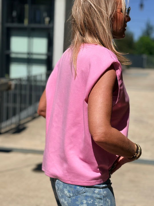 T-shirt epaulette ROSE ZC03
