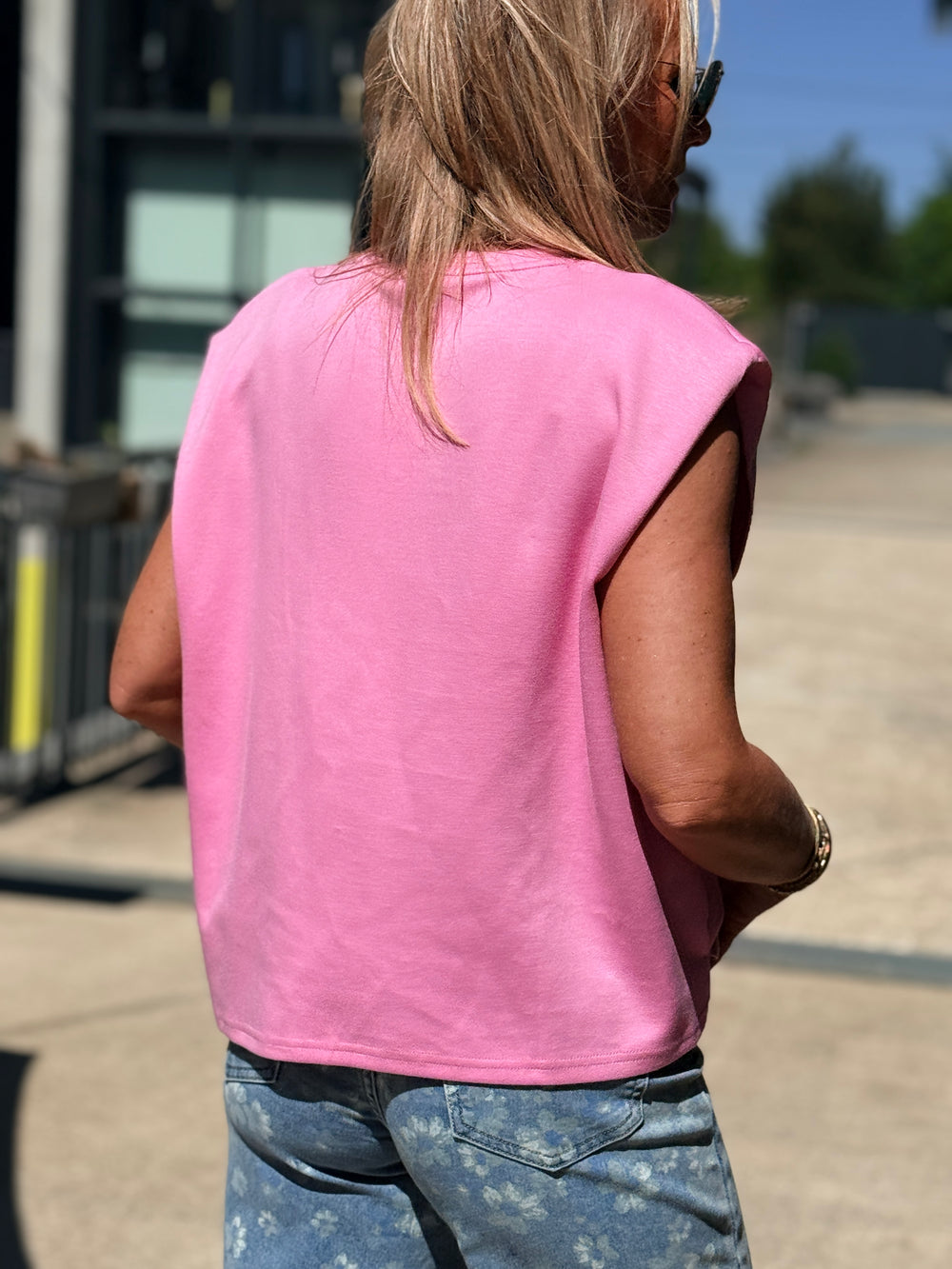 T-shirt epaulette ROSE ZC03