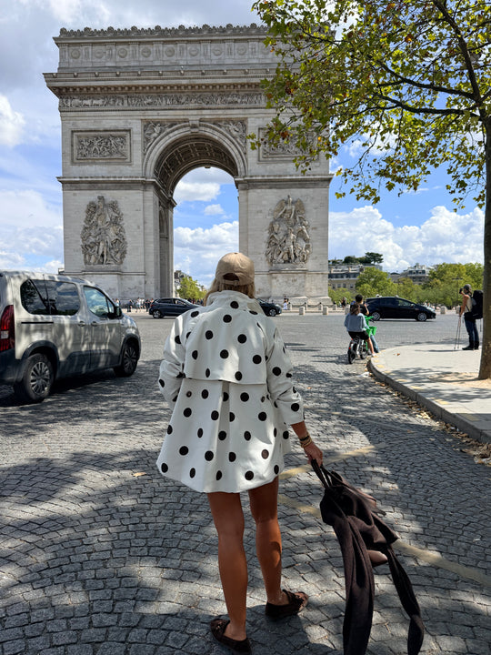 Veste trench à pois choco H2031