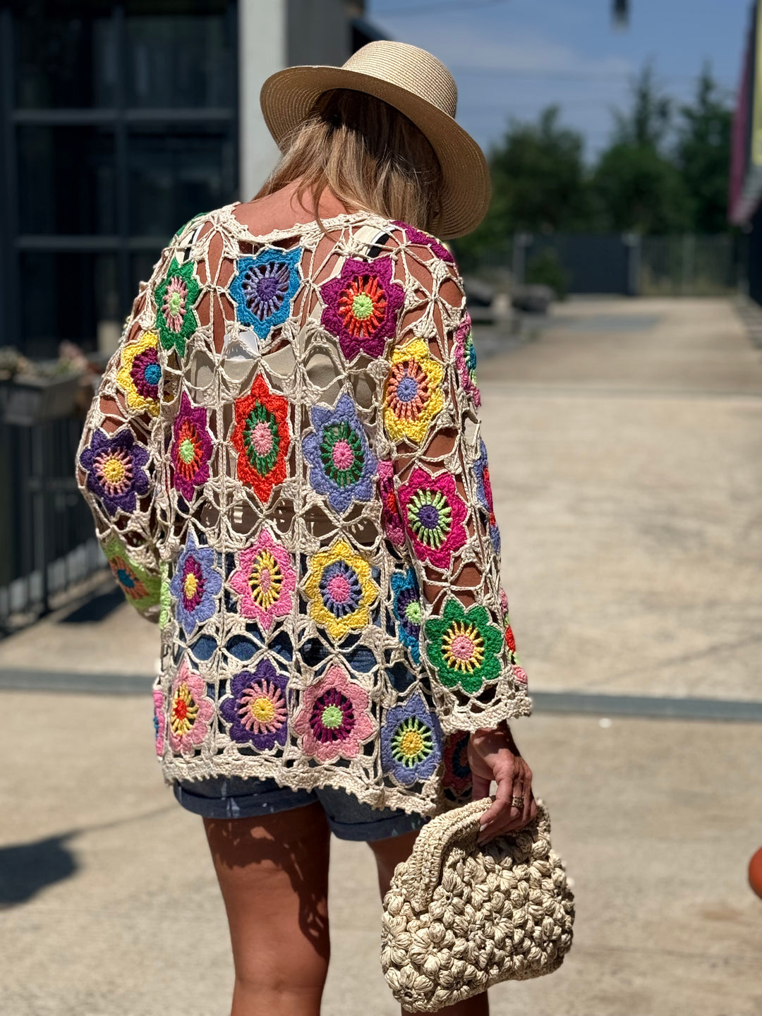 Gilet crochet multicouleur 6899