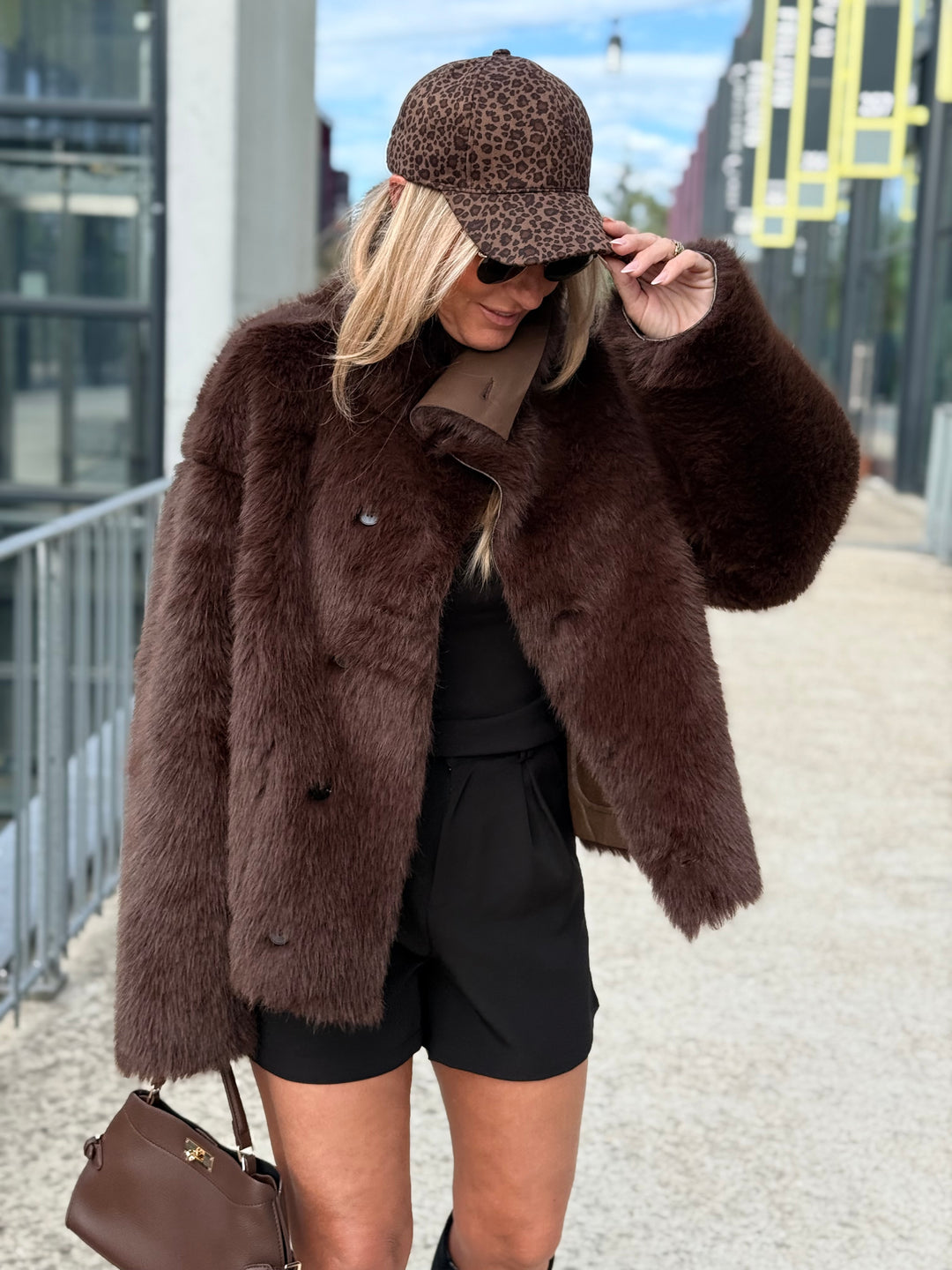Veste fourrure réversible Choco 8855