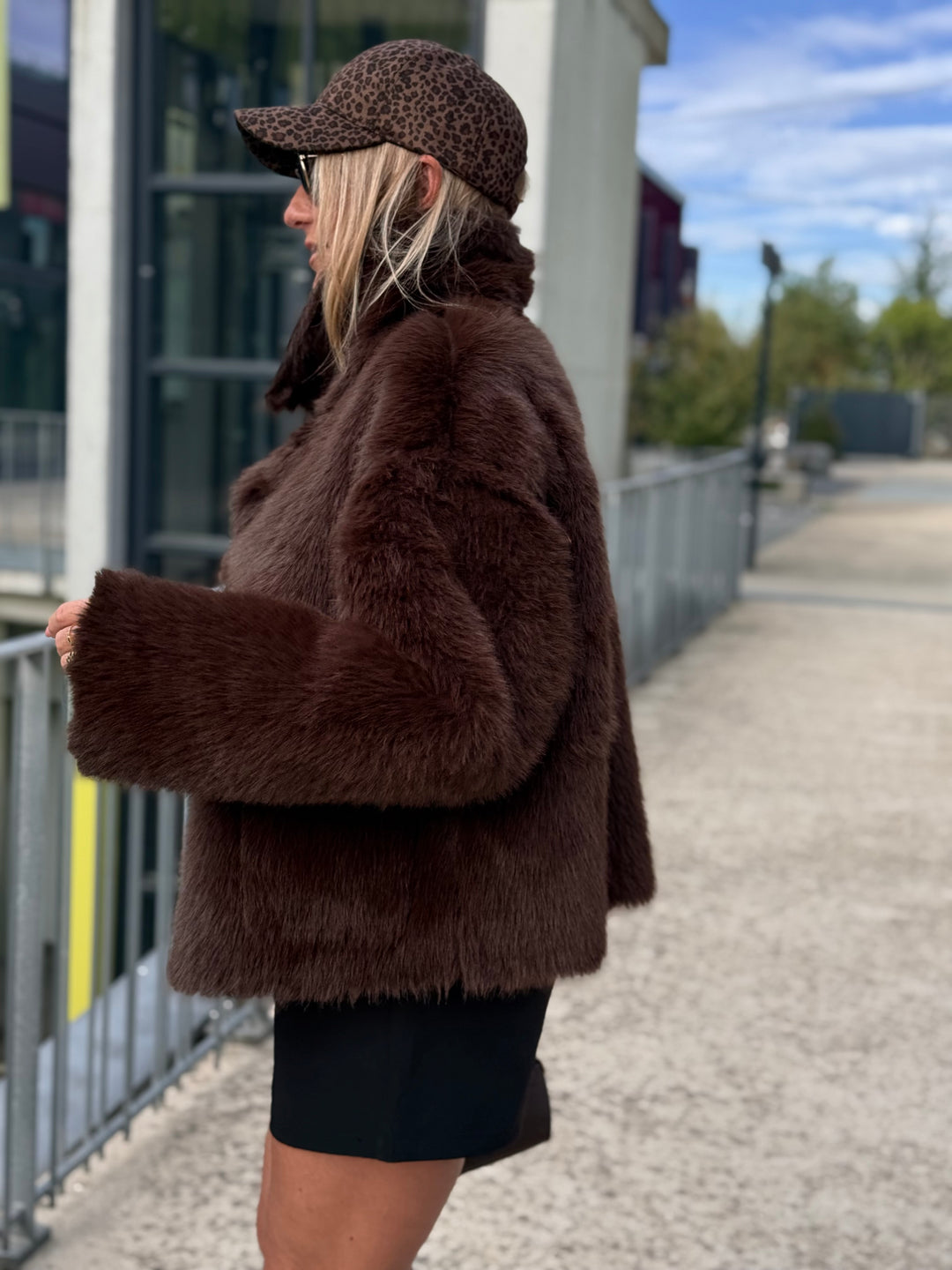 Veste fourrure réversible Choco 8855
