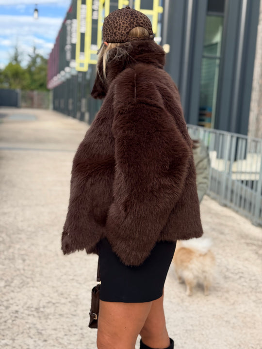 Veste fourrure réversible Choco 8855