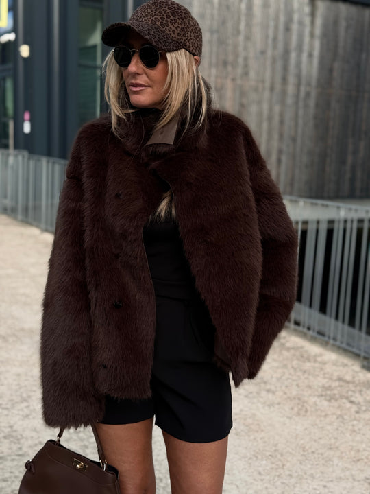 Veste fourrure réversible Choco 8855