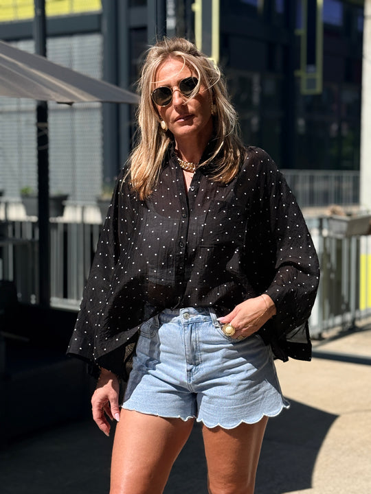 Chemise Oversize Tencel 984 noir