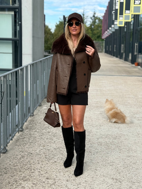 Veste fourrure réversible Choco 8855