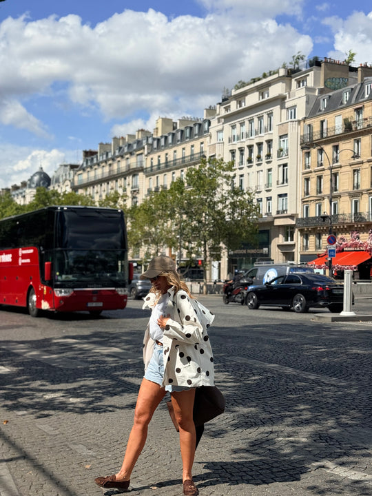Veste trench à pois choco H2031