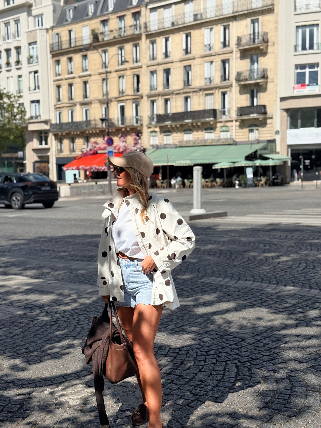 Veste trench à pois choco H2031