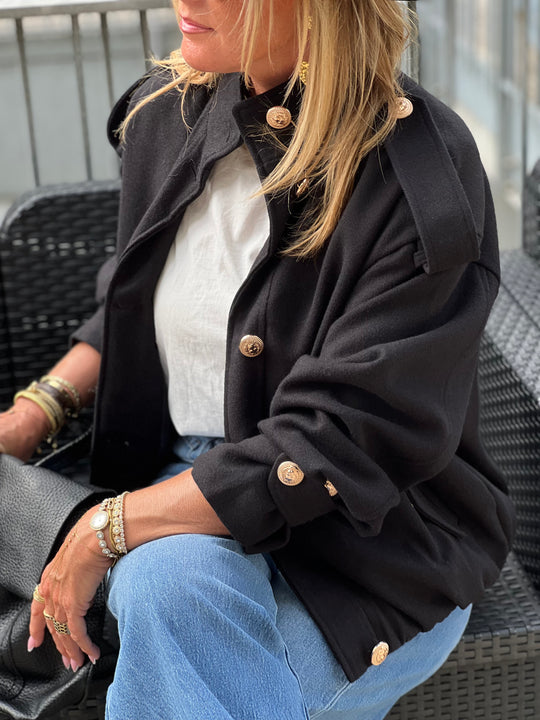 Veste boutons or 873 Noir