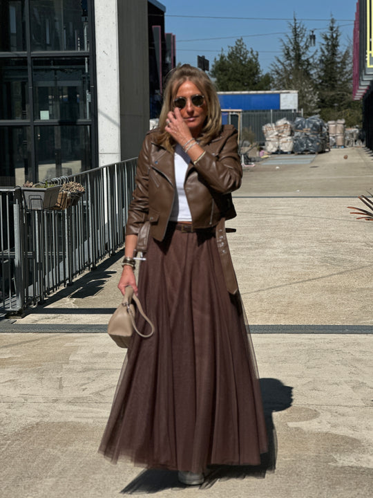 Jupe tutu volant 21010 choco