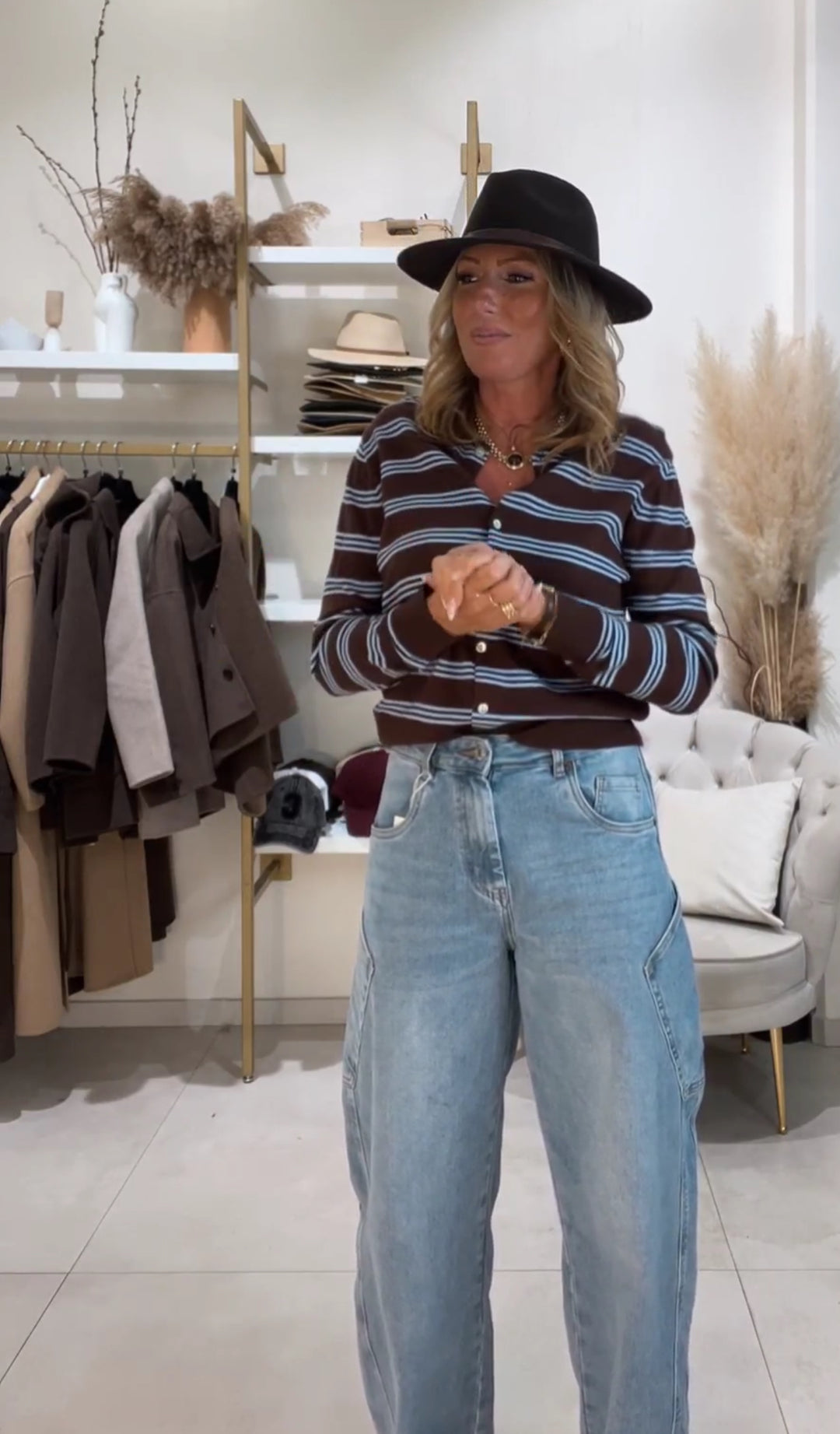 Jean ballon skater Bleu 8820