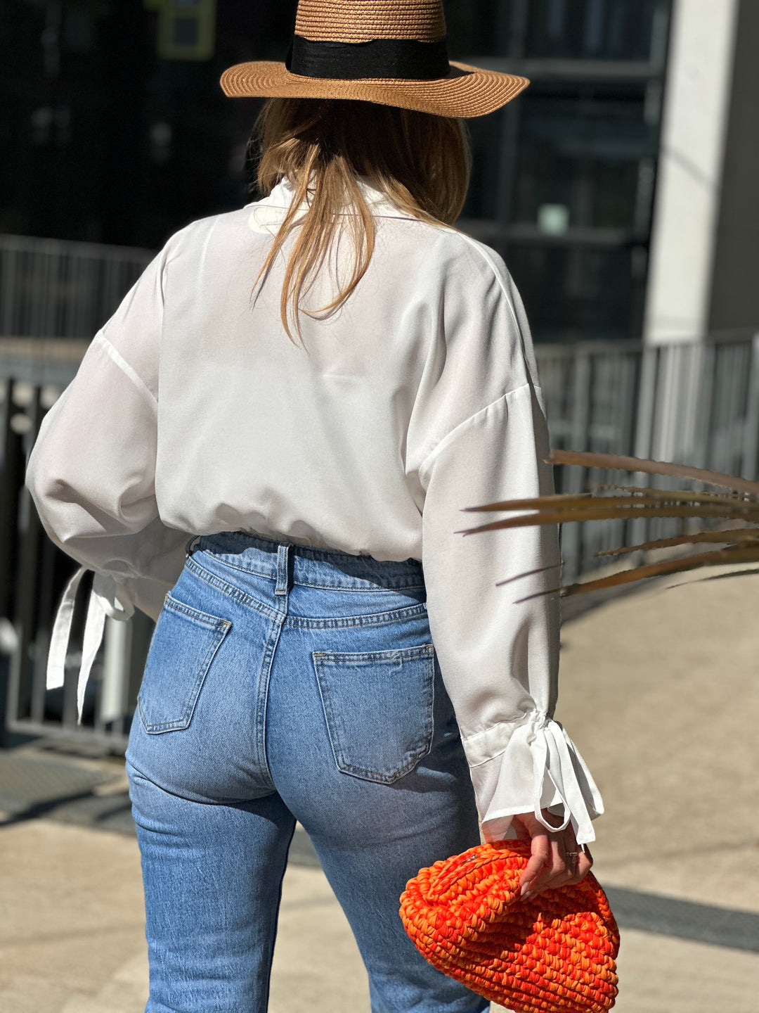 CHEMISIER CROP attachée Blanc 0289