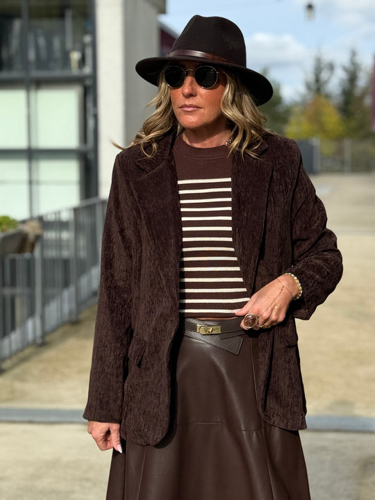 Blazer velour simple