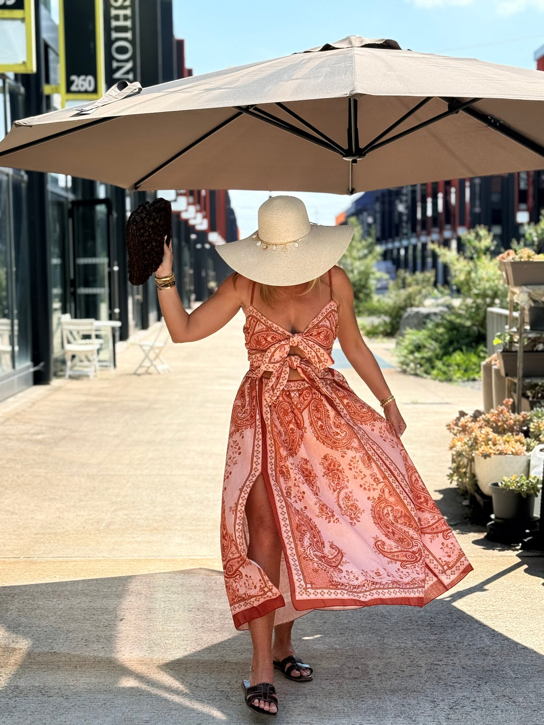 Robe imprimée à noeuds 26012