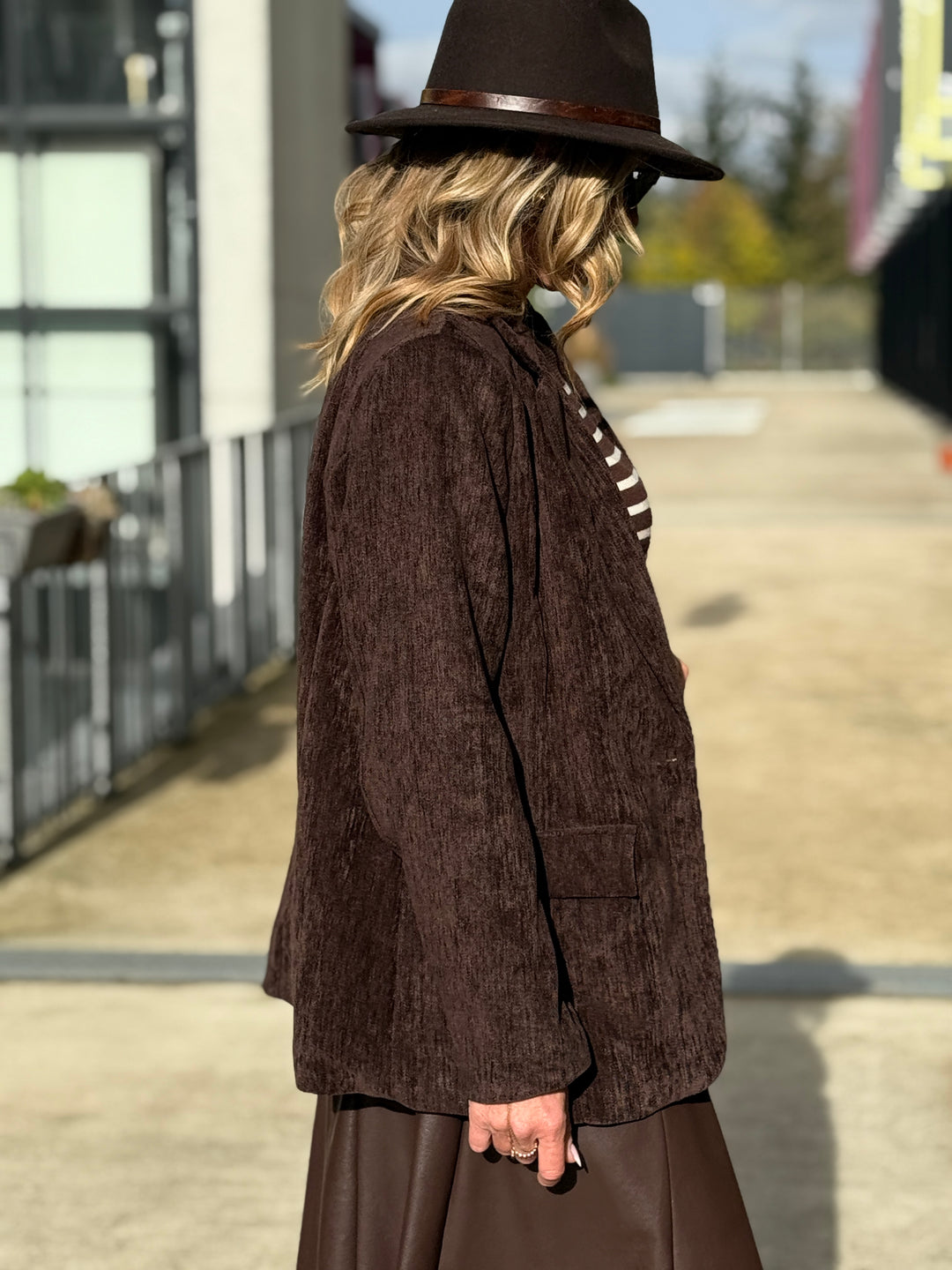 Blazer velour simple