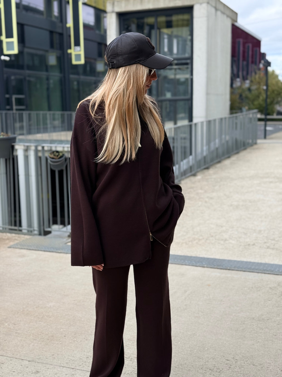 Ensemble maille gilet zip YL8997