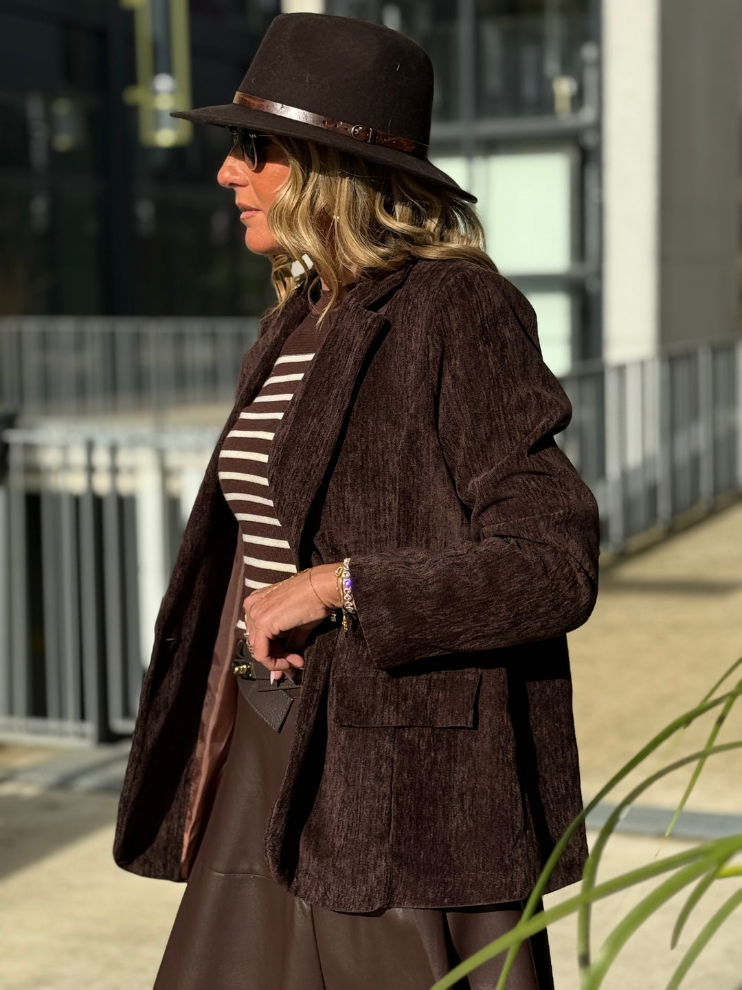 Blazer velour simple