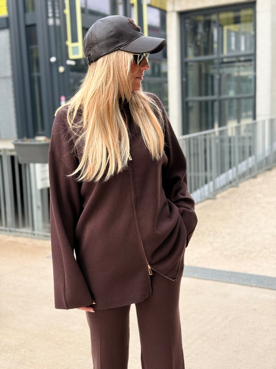 Ensemble maille gilet zip YL8997