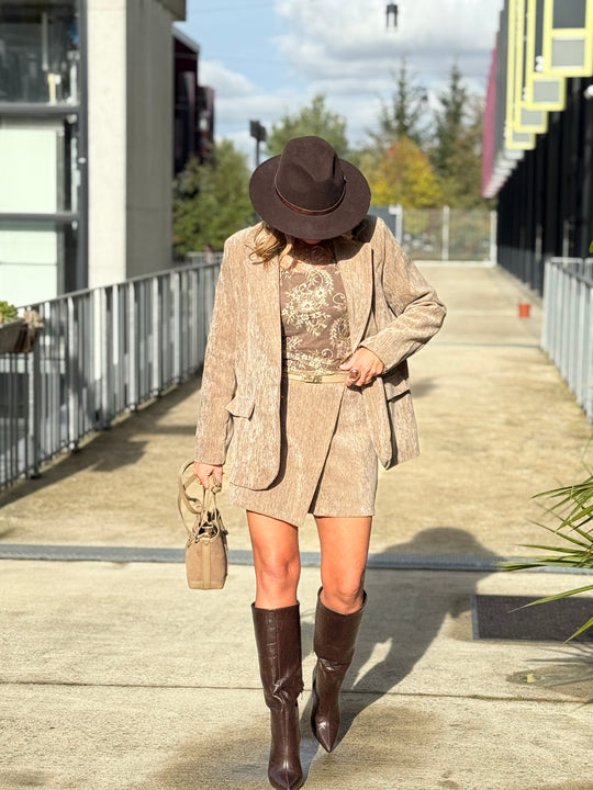 Blazer velour simple