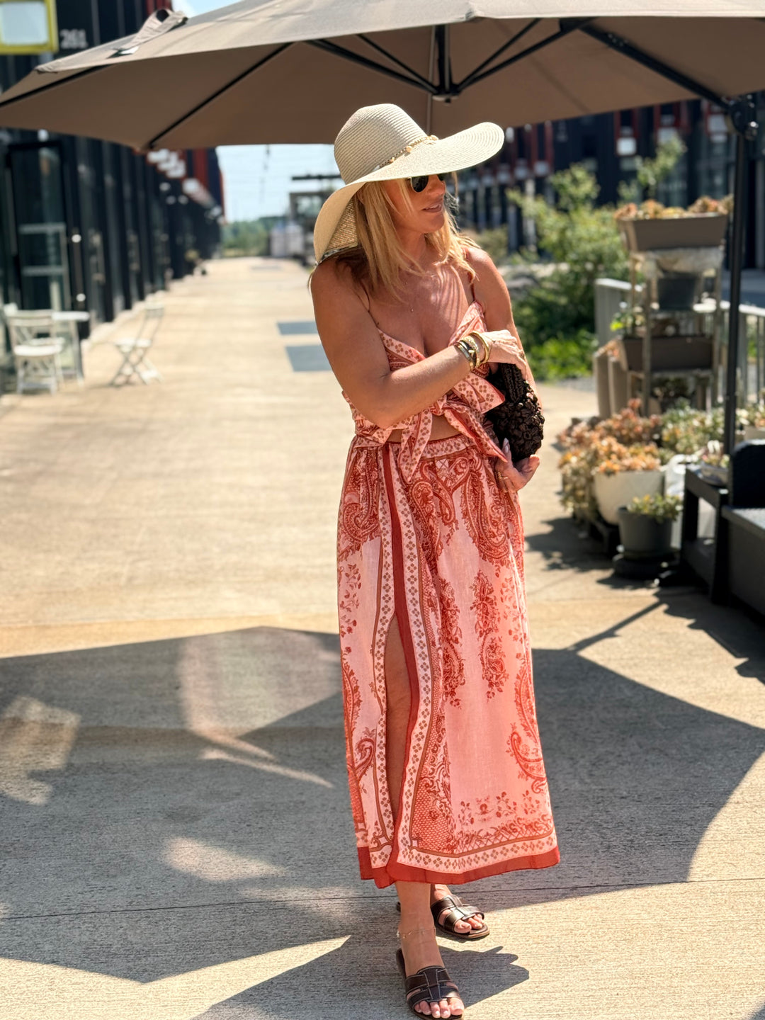 Robe imprimée à noeuds 26012