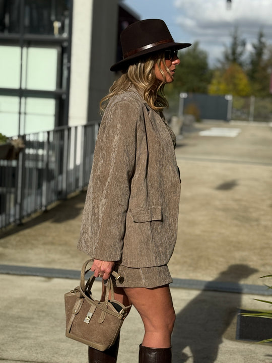 Blazer velour simple