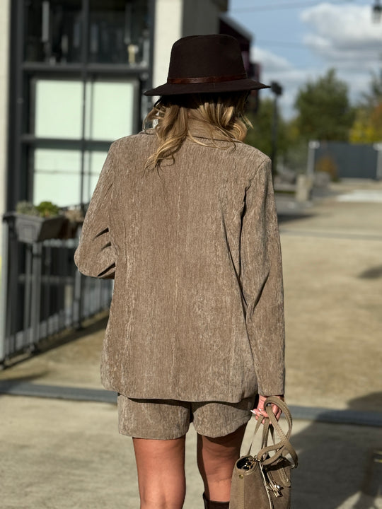 Blazer velour simple