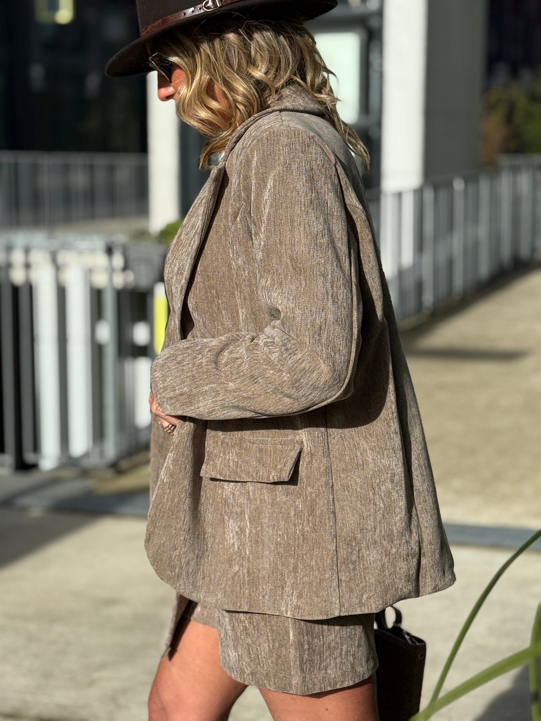 Blazer velour simple