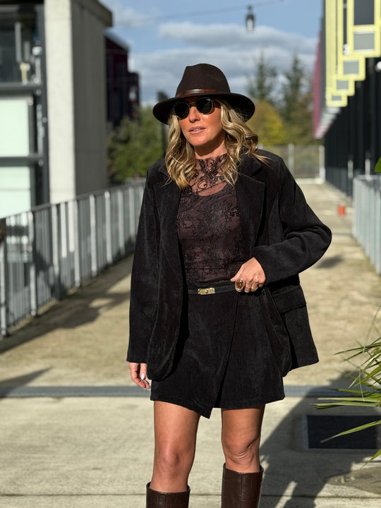 Blazer velour simple