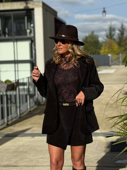 Blazer velour simple