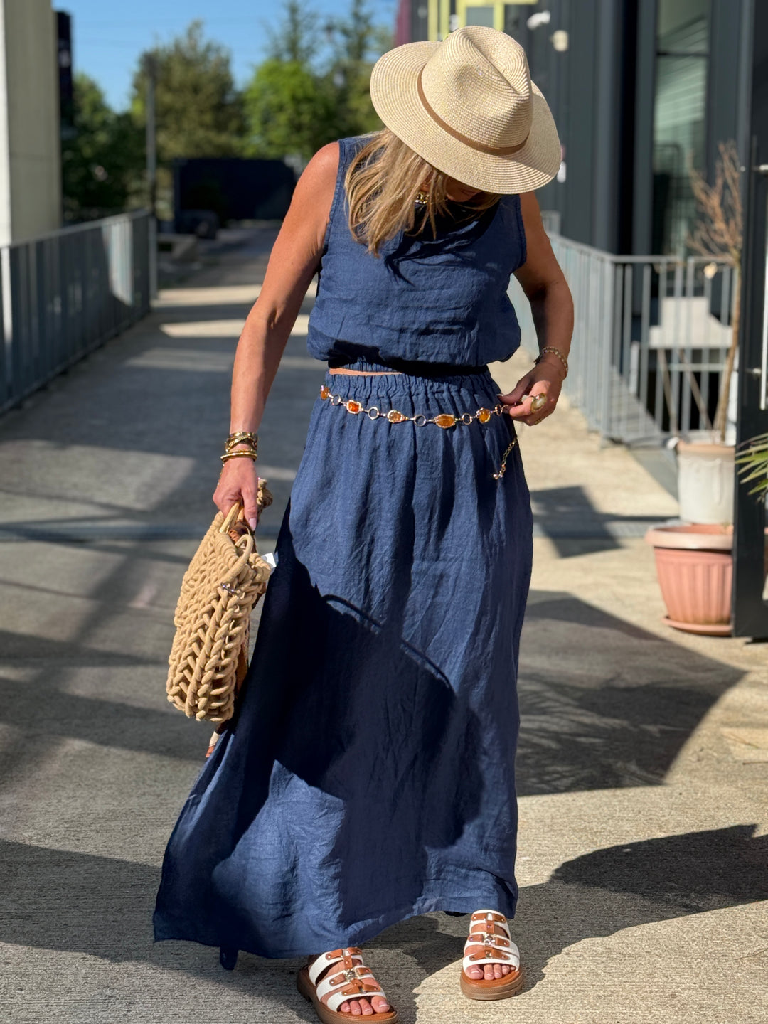 Ensemble lin marine 795406