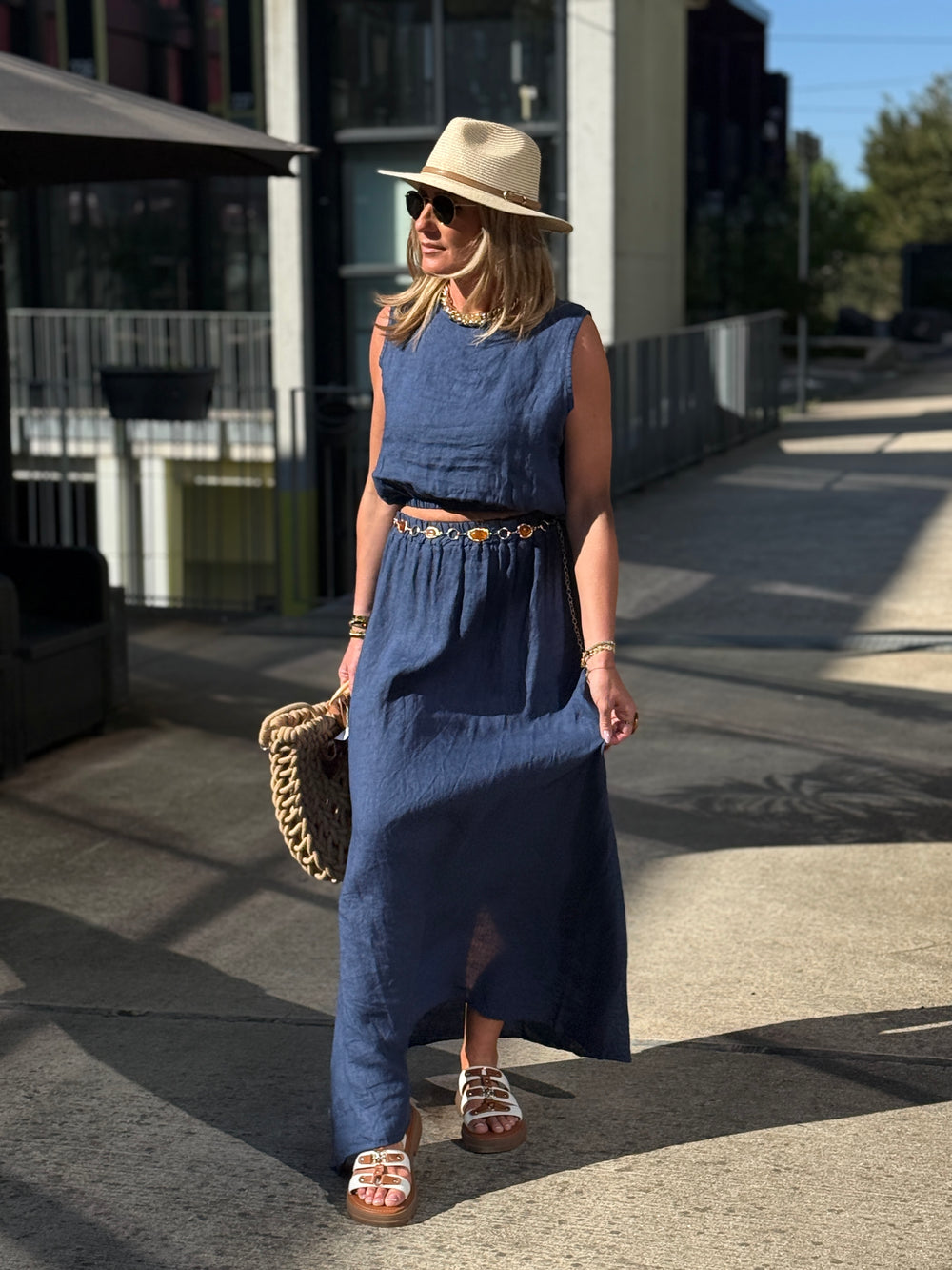 Ensemble lin marine 795406