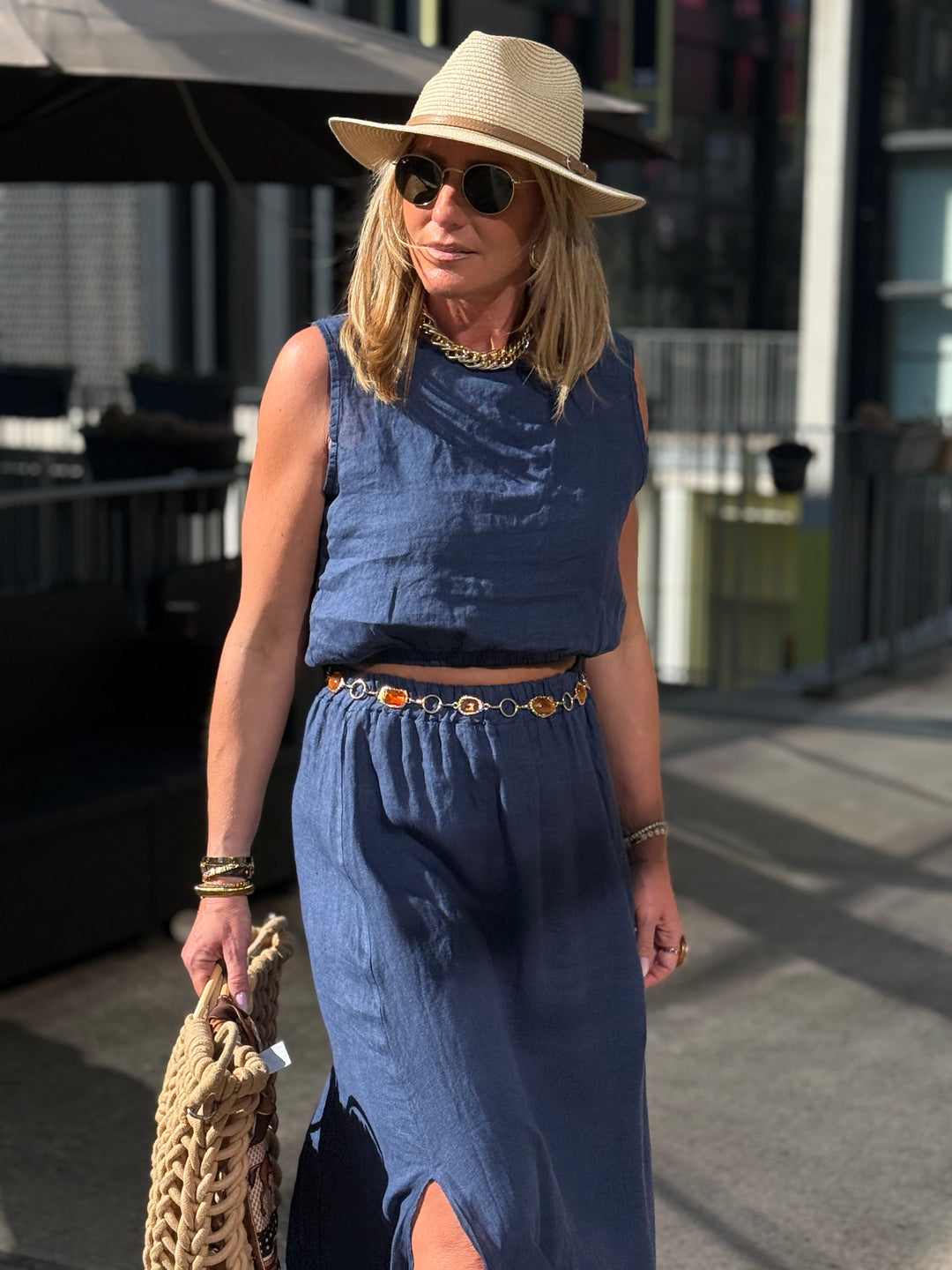 Ensemble lin marine 795406