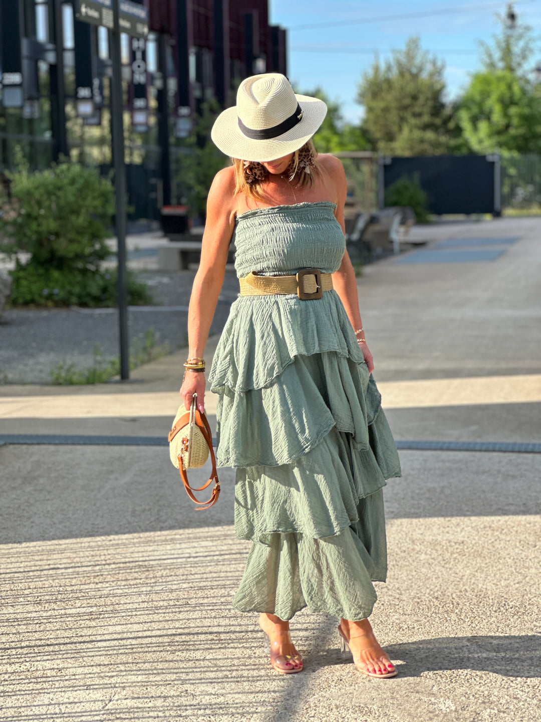 Robe bandeau volant 1683