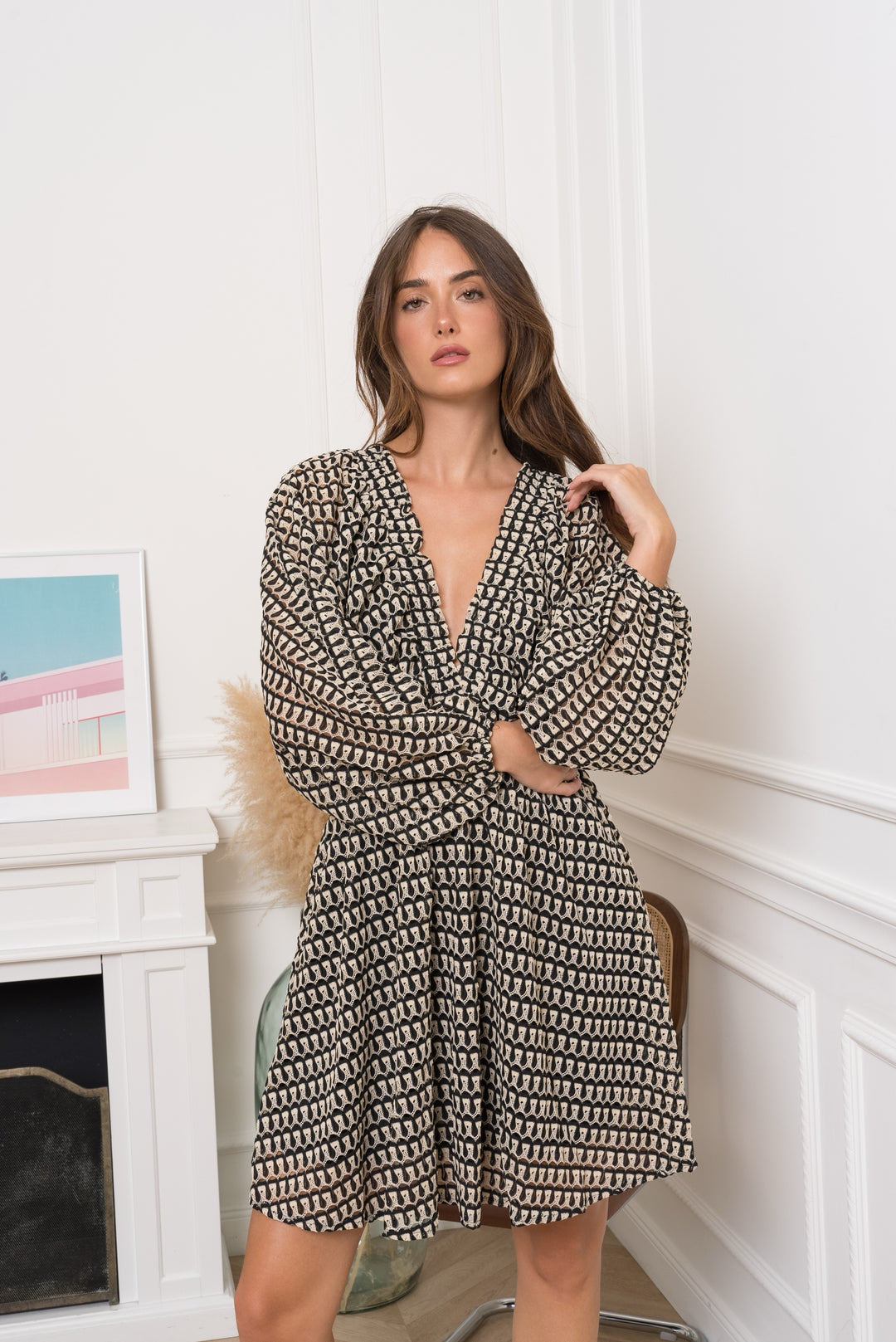 Robe croche coloris / k-718