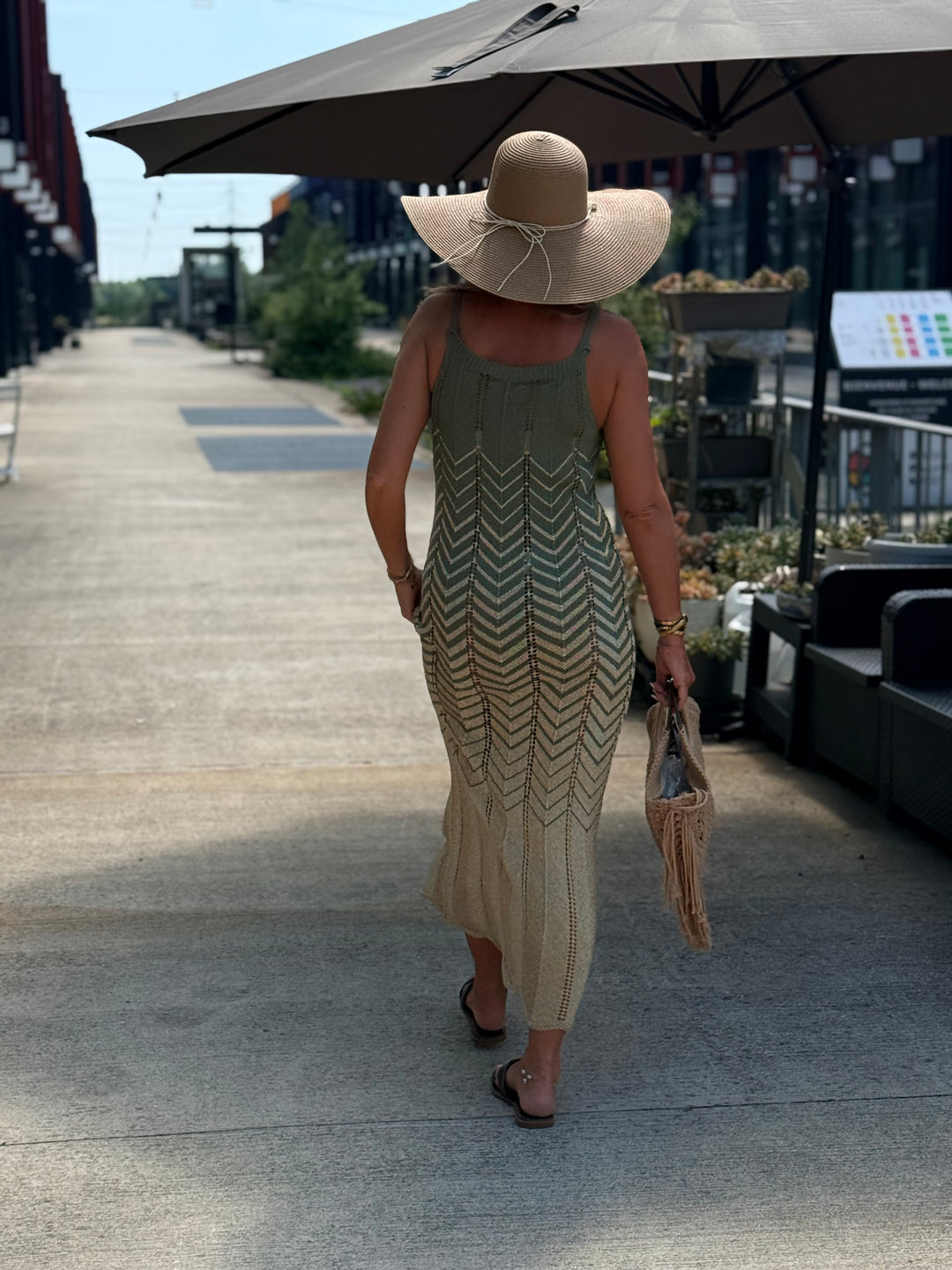 Robe crochet lurex coloris